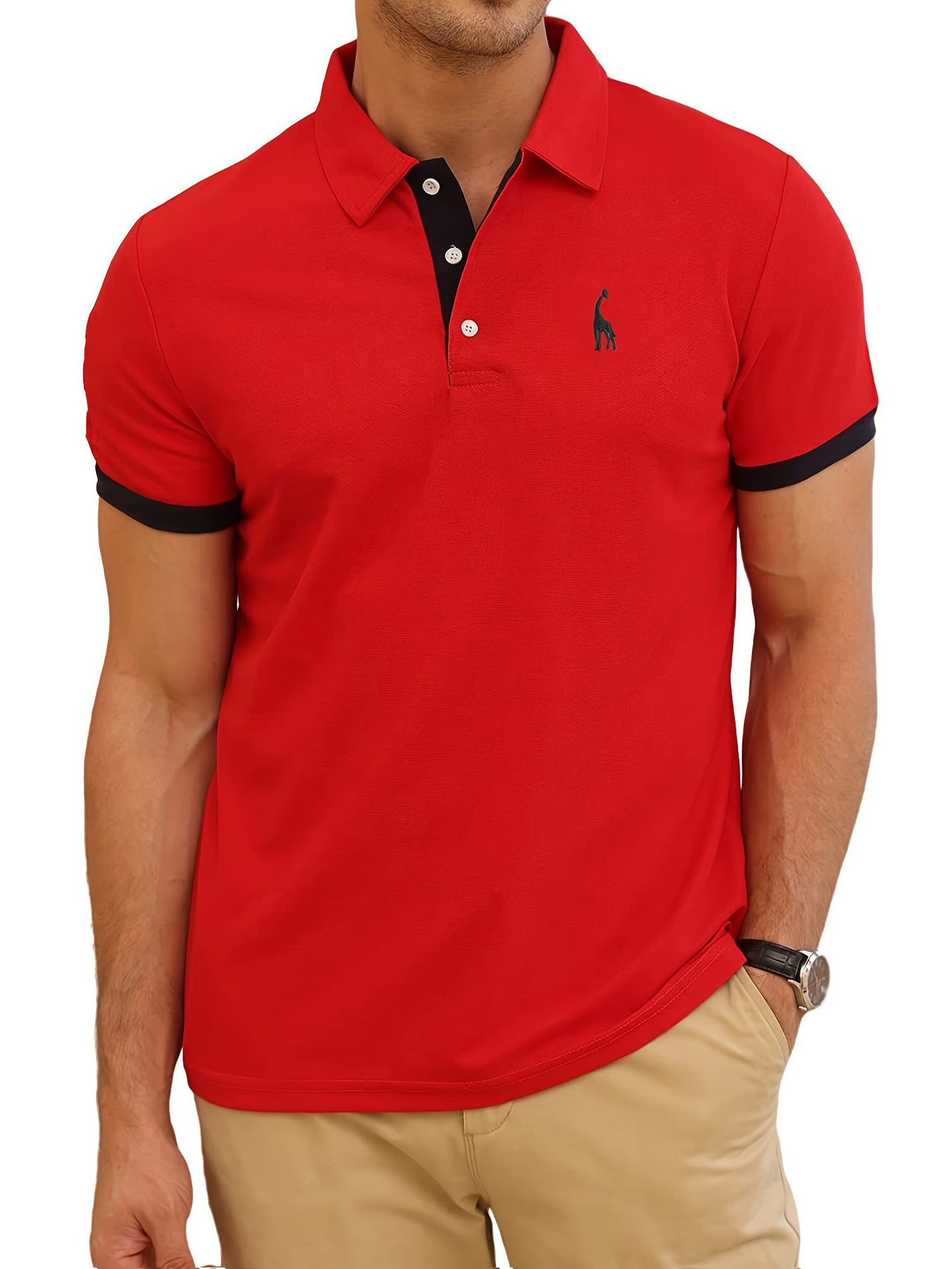 3D Printed Hawaiian Polo Shirt for Men (Short Sleeve)