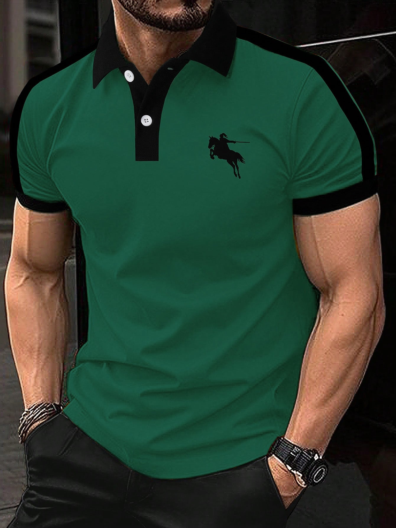 3D Printed Hawaiian Polo Shirt for Men (Short Sleeve)