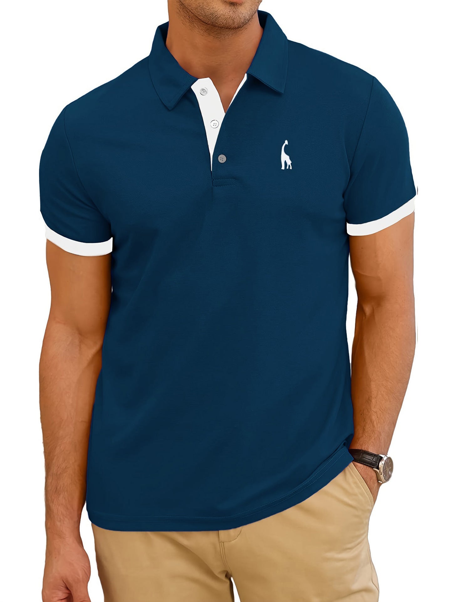 3D Printed Hawaiian Polo Shirt for Men (Short Sleeve)