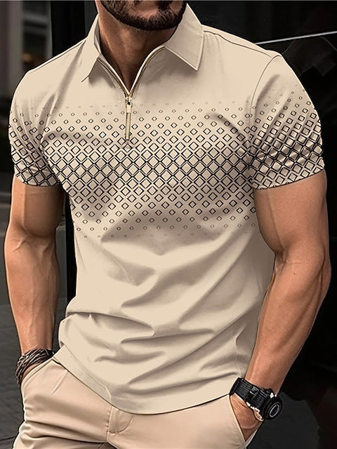 3D Printed Hawaiian Polo Shirt for Men (Short Sleeve)