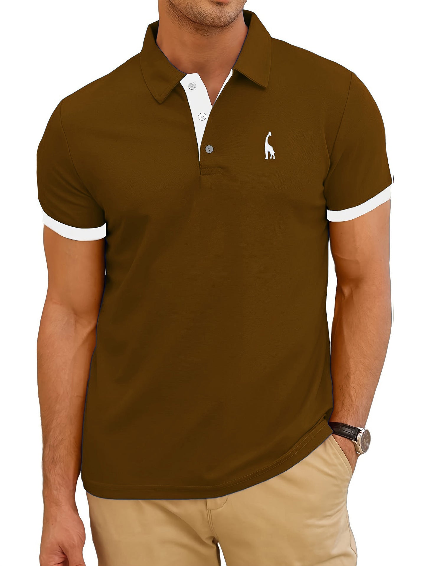 3D Printed Hawaiian Polo Shirt for Men (Short Sleeve)