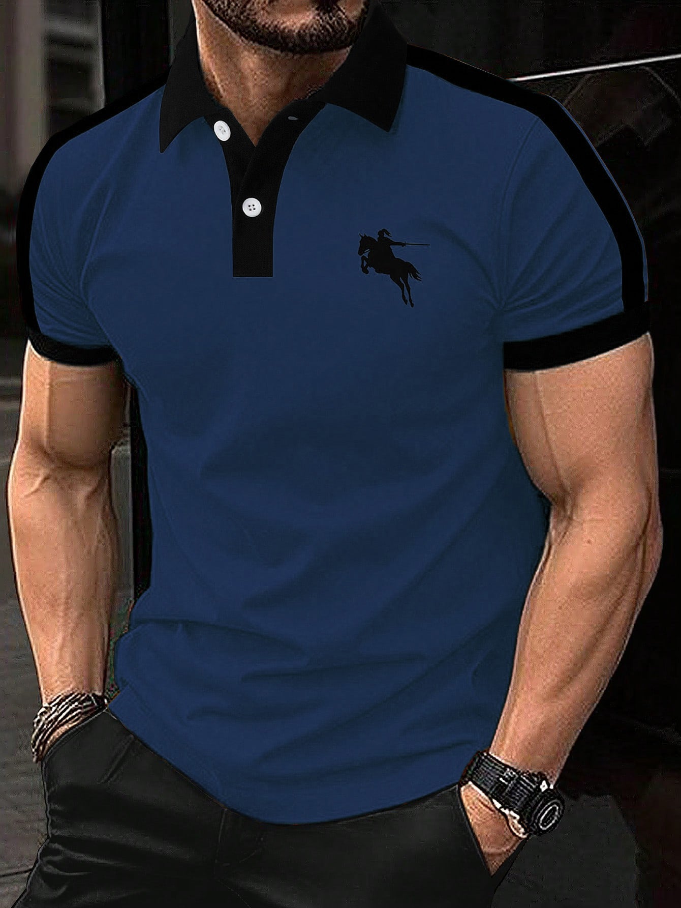 3D Printed Hawaiian Polo Shirt for Men (Short Sleeve)
