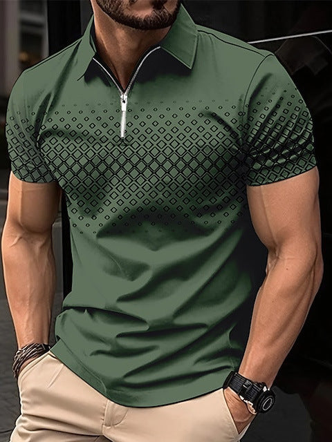 3D Printed Hawaiian Polo Shirt for Men (Short Sleeve)