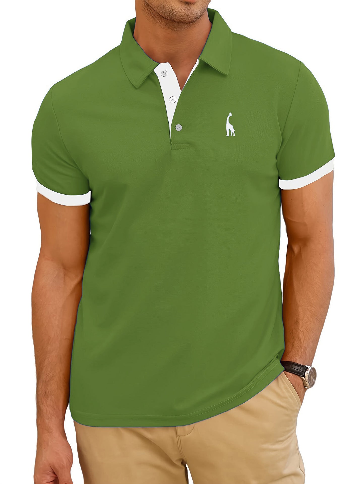 3D Printed Hawaiian Polo Shirt for Men (Short Sleeve)