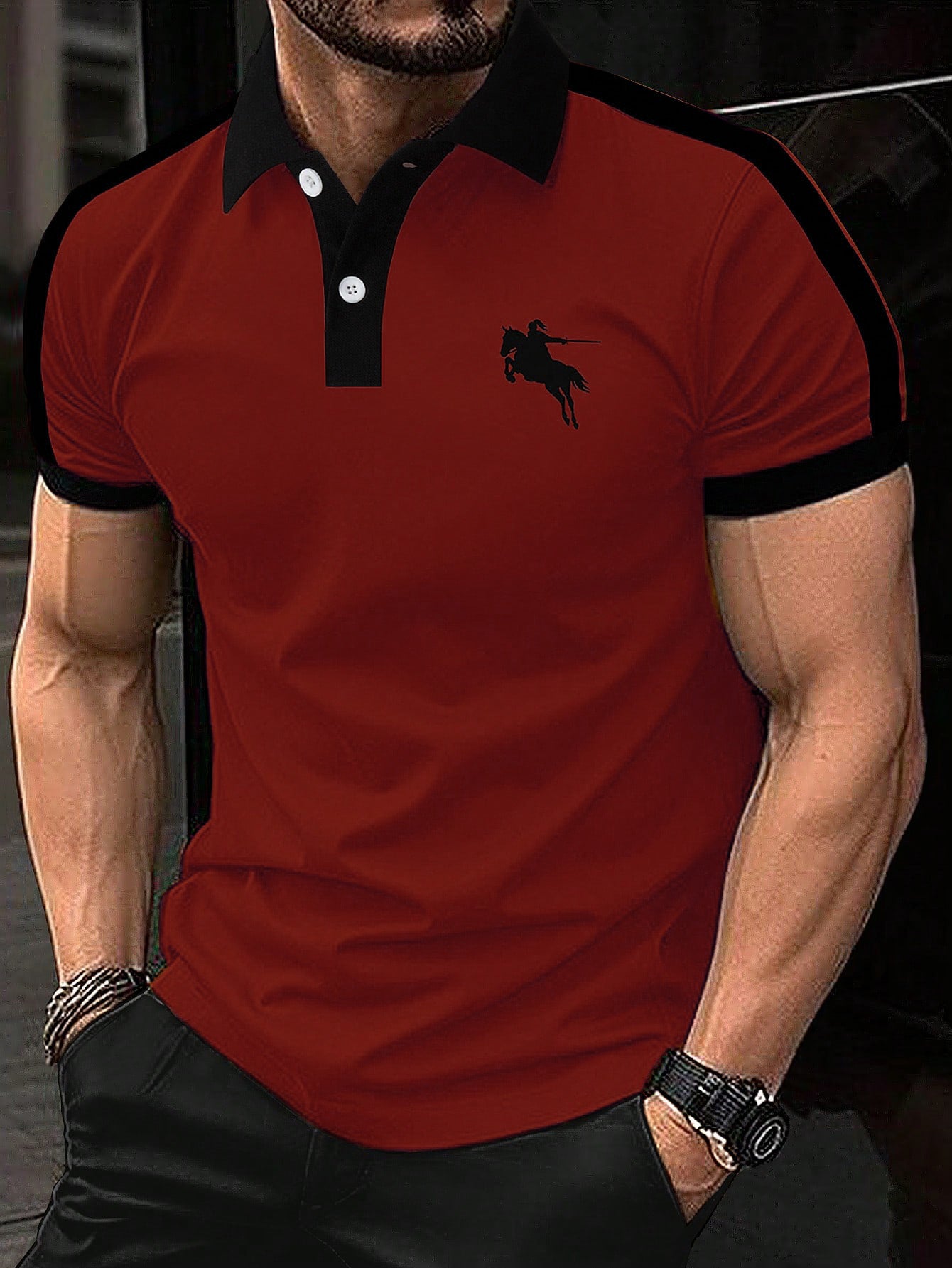 3D Printed Hawaiian Polo Shirt for Men (Short Sleeve)