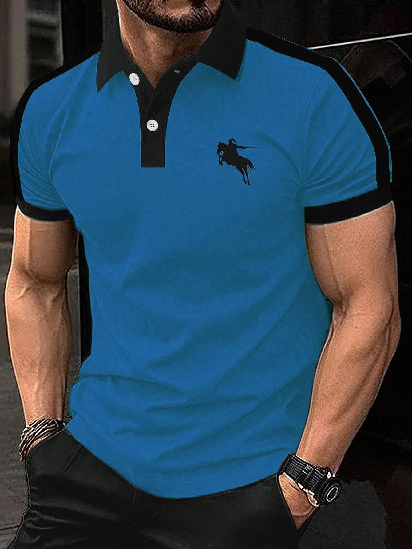 3D Printed Hawaiian Polo Shirt for Men (Short Sleeve)