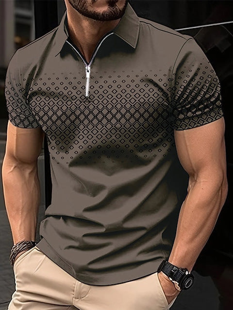 3D Printed Hawaiian Polo Shirt for Men (Short Sleeve)